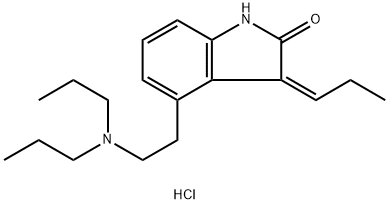 (3Z)-4-[2-(dipropylamino)ethyl]-3-propylidene-1H-indol-2-one:hydrochloride Structure