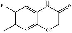 7-溴-6-甲基-1H-吡啶并[2,3-B][1,4]噁嗪-2(3H)-酮, 1456525-53-3, 结构式