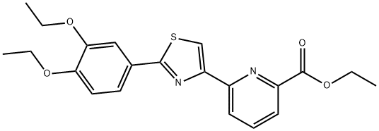 ETHYL 6-(2-(3,4-DIETHOXYPHENYL)THIAZOL-4-YL)PICOLINATE 结构式
