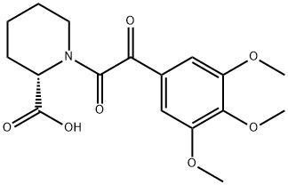 (S)-1-(2-氧亚基-2-(3,4,5-三甲氧苯基)乙酰基)哌啶-2-羧酸, 145912-59-0, 结构式