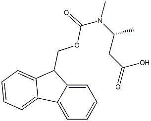 (R)-3-((((9H-芴-9-基)甲氧基)羰基)(甲基)氨基)丁酸, 1460306-60-8, 结构式