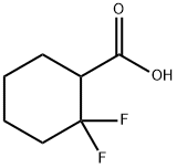 2,2-difluorocyclohexane-1-carboxylic acid Struktur