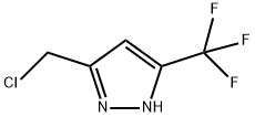 3-Chloromethyl-5-trifluoromethyl-1H-pyrazole 结构式