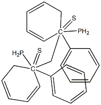 Phosphine sulfide,1,1'-methylenebis[1,1-diphenyl- Struktur