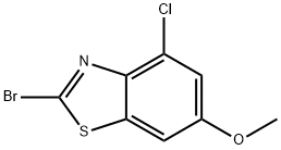 2-BROMO-4-CHLORO-6-METHOXYBENZOTHIAZOLE Struktur