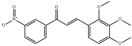 (2E)-1-(3-nitrophenyl)-3-(2,3,4-trimethoxyphenyl)prop-2-en-1-one 化学構造式