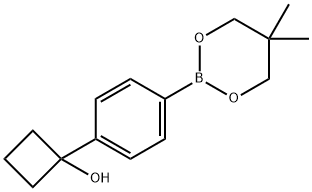 1-(4-(5,5-dimethyl-1,3,2-dioxaborinan-2-yl)phenyl)cyclobutanol Structure