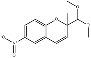 2-(Dimethoxymethyl)-2-methyl-6-nitro-2H-chromene Struktur