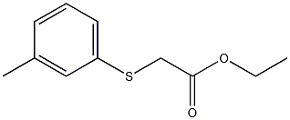 m-Tolylsulfanyl-acetic acid ethyl ester 化学構造式