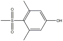 3,5-二甲基-4-(甲基磺酰基)苯酚 结构式