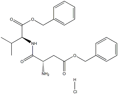 (S)-benzyl 3-amino-4-(((S)-1-(benzyloxy)-3-methyl-1-oxobutan-2-yl)amino)-4-oxobutanoate hydrochloride Structure