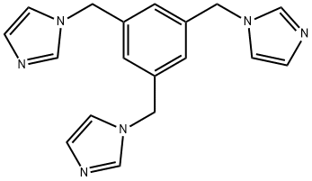 1,3,5-トリス[(1H-イミダゾール-1-イル)メチル]ベンゼン 化学構造式