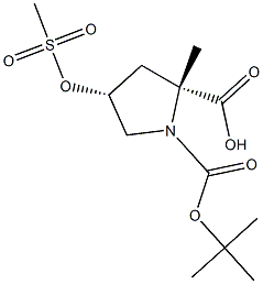 N-BOC-顺式-4-甲磺酰基-D-脯氨酸甲酯, 148017-26-9, 结构式