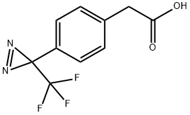 2-(4-(3-(三氟甲基)-3H-二氮丙啶-3-基)苯基)乙酸, 148058-40-6, 结构式