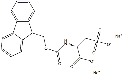 N-FMOC-D-磺基丙氨酸二钠盐, 148103-62-2, 结构式