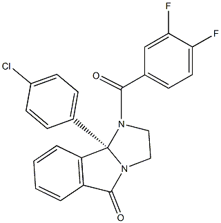 (9bS)-9b-(4-chlorophenyl)-1-(3,4-difluorobenzoyl)-2,3-dihydroimidazo[2,1-a]isoindol-5-one 结构式