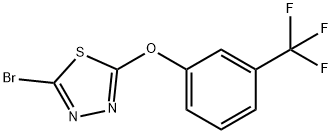 2-溴-5-[3-(三氟甲基)苯氧基]-1,3,4-噻二唑, 1488953-36-1, 结构式