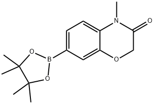 3-氧代-4-甲基-3,4-二氢-2H-苯并[B][1,4]噁嗪-7-硼酸频哪醇酯, 1489264-77-8, 结构式