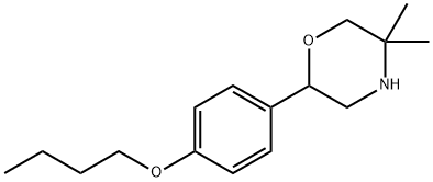 2-(4-butoxyphenyl)-5,5-dimethylmorpholine 结构式