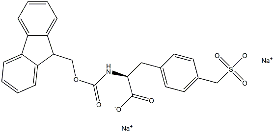 N-FMOC-L-4-磺甲基苯丙氨酸单钠盐, 149206-04-2, 结构式