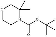 tert-butyl 3,3-dimethylmorpholine-4-carboxylate Struktur