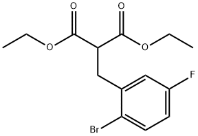 diethyl 2-(2-bromo-5-fluorobenzyl)malonate,1493854-18-4,结构式