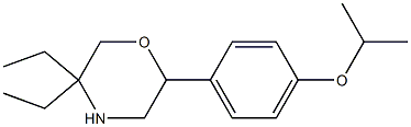 5,5-diethyl-2-(4-isopropoxyphenyl)morpholine Structure