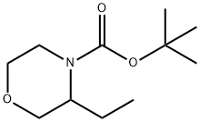 tert-butyl 3-ethylmorpholine-4-carboxylate 化学構造式