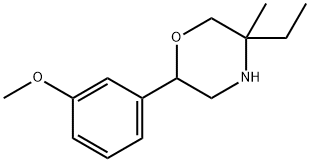 5-ethyl-2-(3-methoxyphenyl)-5-methylmorpholine 结构式