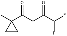 4,4-二氟-1-(1-甲基环丙基)丁烷-1,3-二酮 结构式