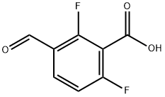 2,6-二氟-3-甲酰基苯甲酸, 1500192-09-5, 结构式