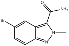 5-Bromo-2-methyl-2H-indazole-3-carboxylic acid amide 结构式