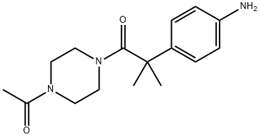1-(4-acetylpiperazin-1-yl)-2-methyl-2-(4-nitrophenyl)propan-1-one Structure