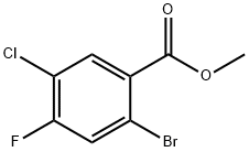 2-Bromo-5-chloro-4-fluoro-benzoic acid methyl ester Struktur