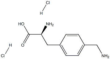 L-4-氨甲基苯丙氨酸二盐酸盐,150338-17-3,结构式