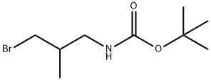 (3-溴-2-甲基丙基)氨基甲酸叔丁酯 结构式