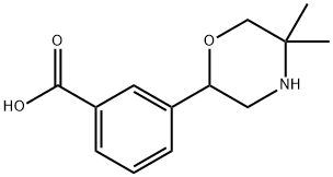 3-(5-ethyl-5-methylmorpholin-2-yl)benzoic acid 结构式