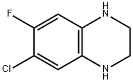 6-chloro-7-fluoro-1,2,3,4-tetrahydroquinoxaline Struktur