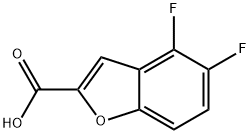 4,5-difluoro-1-benzofuran-2-carboxylic acid, 1521284-52-5, 结构式