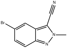 5-Bromo-2-methyl-2H-indazole-3-carbonitrile, 1528133-76-7, 结构式