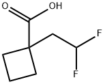 1-(2,2-二氟乙基)环丁烷-1-羧酸, 1529329-33-6, 结构式