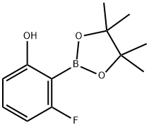 2-Fluoro-6-hydroxybenzeneboronic acid pinacol ester Structure