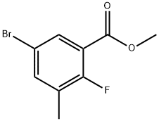 5-溴-2-氟-3-甲基苯甲酸甲酯, 1538333-27-5, 结构式