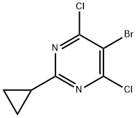 5-Bromo-4,6-dichloro-2-cyclopropyl-pyrimidine Structure