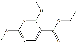 5-Pyrimidinecarboxylicacid, 4-(dimethylamino)-2-(methylthio)-, ethyl ester Structure