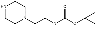 2-Piperazino-N-Boc-N-methyl-ethanamine Struktur