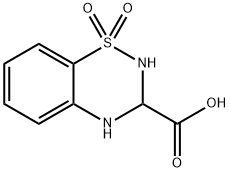 1,1-dioxo-3,4-dihydro-2H-1,2,4-benzothiadiazine-3-carboxylic acid Structure