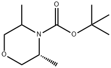(3R)-tert-butyl 3,5-dimethylmorpholine-4-carboxylate Struktur