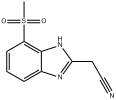 2-(Cyanomethyl)-7-(methylsulfonyl)benzimidazole Structure