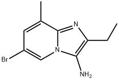 6-溴-2-乙基-8-甲基咪唑并[1,2A]嘧啶-3-氨,1549360-60-2,结构式